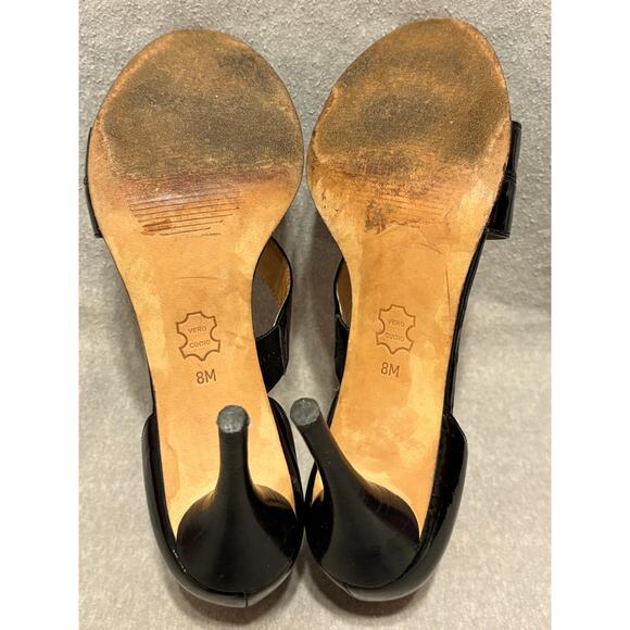 Michael Kors Size 8 Stiletto Heels Black Patent Leather Women’s Shoes - Picture 7 of 9